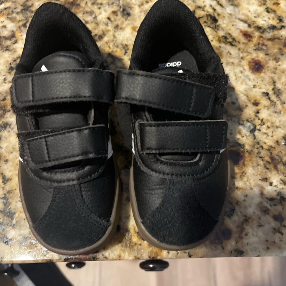 adidas Kids Black Velcro Strap Sneakers
